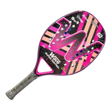 Imagem de Raquete de Beach Tennis Wave Super Control Rosa e Preto Carbono 3k