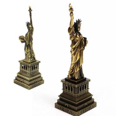 Imagem de Decoração Enfeite Miniatura Estátua da Liberdade Metal 25cm - Lar Pres