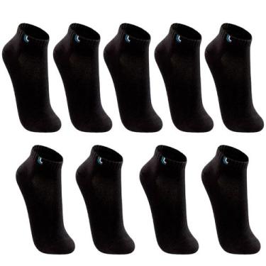 Imagem de Kit Com 9 Pares Meia Curta Adulto Walk Lupo Sport, Preto, M, Unissex