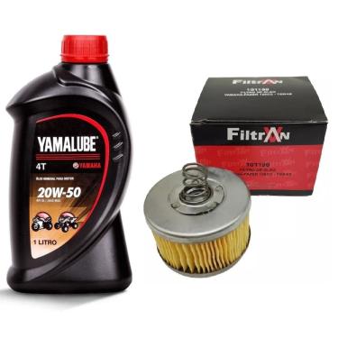 Imagem de KIT 1 OLEO YAMALUBE 4T 20W50 MINERAL API SL + 1 Filtro FILTRAN CROSSER 150 FAZER150 FACTOR 150-125