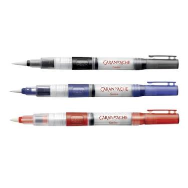 Imagem de Kit Pincel Reservatório Caran D'ache Waterbrush com 3 Peças - CARANDAC