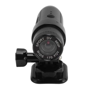 Imagem de Motocicleta Capacete Camera, 170 ° Wide Angle Sports Camera, IP67 Water Resistant Bike Video Camera, Action Camera Camcorder with Bracket for Outdoor Sports