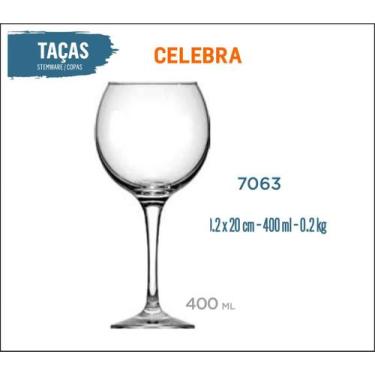 Imagem de 06 Taças Celebra 400ml - Vinho Tinto Rosé Branco Água - Nadir Figueire