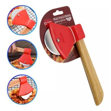 Imagem de Cortador Fatiador De Pizza Profissional Aço Inox Machadinha - clink, V
