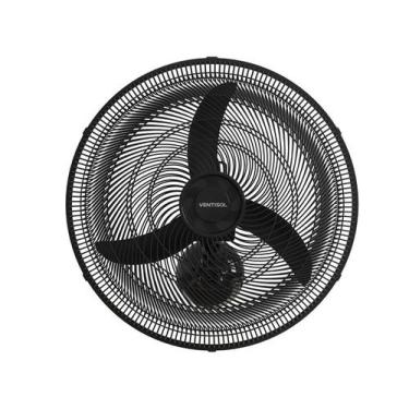 Imagem de Ventilador ventisol osc parede 50cm 3 pas 130w new preto 220v, 220V
