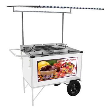 Imagem de Carrinho de Salada de Frutas Açaí Luxo com Toldo Cefaz