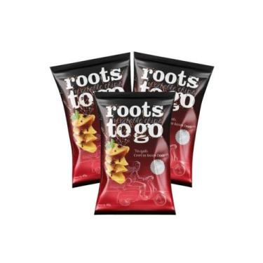 Imagem de Chips de Batata-Doce Teriyaki Roots to Go contendo 3 pacotes de 45g ca