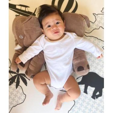 Imagem de Elefante Soninho de Pelúcia 45cm Anti-alérgico - Toybrink, Marrom