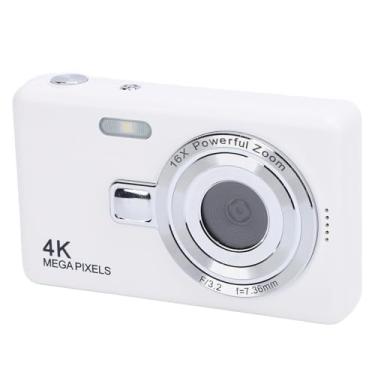 Imagem de Câmera Digital 4K, Câmera Selfie Infantil Anti-vibração de 50 MP, Câmeras Digitais Aponte e Dispare Com Zoom Digital 16X, Câmera Compacta de Viagem Com Tela IPS de 2,4 (64 GB)