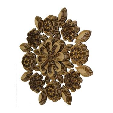 Imagem de Mandala Decorativa Ambiente Sala Quarto 3d 45x45 38113 - CREATUS, marr