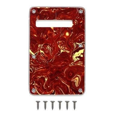 Imagem de Placa traseira de guitarra com 6 furos Strat Tremolo para Fender USA/Mexican Standard Stratocaster (tartaruga vermelha)