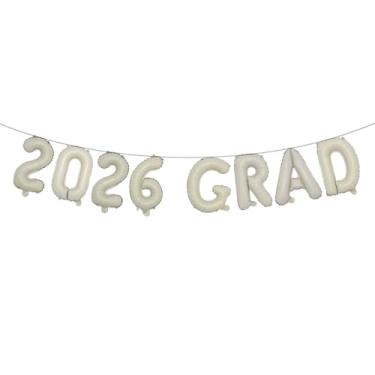 Imagem de 2026 Graduation Balloons Decorations,16 Inch Class of 2026 Balloons Congrats 2026 Grad Foil Letter Balloons for Graduation Prom Party Supplies Indoor Outdoor Decor (2026 GRAD Cream)