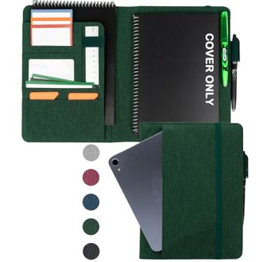 Imagem de Kaitiaki Capa planejadora resistente para caderno inteligente Rocketbook – Padfólio de tecido resistente à água, pasta de negócios com superfície de escrita firme, serve para tamanho executivo A5,