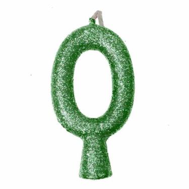 Imagem de Vela de Aniversário Puro Glitter Verde - Festcolor, 0