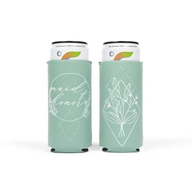 Imagem de Loco Llama - Maid of Honor Slim Cooler (1) - Proposta de dama de honra e presentes de dia de casamento - Decorações de chá de panela - lembrancinhas de festa de noiva - Artigos de despedida de