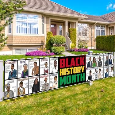 Imagem de Buxiuer Faixa de cerca do mês da história negra festival do patrimônio afro-americano histórico decorações de festa de férias escola sala de aula decoração de casa