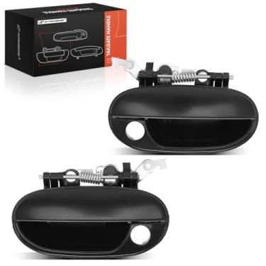 Imagem de A-Premium Maçanetas externas externas compatíveis com Hyundai Accent 1995 1996 1997, preto, conjunto de 2 peças, motorista dianteiro e lado do passageiro