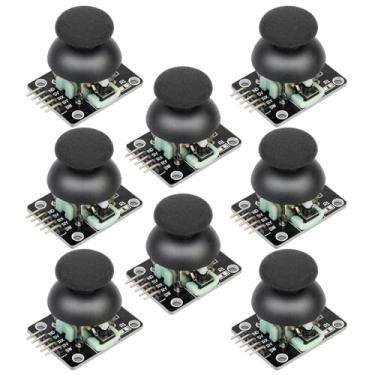Imagem de Gebildet Módulo de joystick XY de eixo duplo robô PS2 alavanca de controle de joystick sensor de jogo módulo de placa de sensor KY-023 para Arduino Raspberry (pacote com 8)