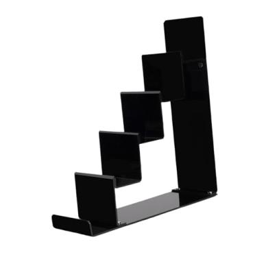 Imagem de Gralara Suporte de exibição de carteira de bolsa, prateleira de exposição, organizador de armário de bolsa, suporte de exibição de bolsa para loja de varejo, 5 Camadas Preto