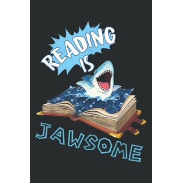 Imagem de Reading Is Jawsome Bookworm Shark Book Fans Gift for Kid Funny: HEARTS JOURNAL: 6" x 9", 110 Pages, Lined Journal & Diary for Writing & Notes for Girls and Women, Memo Diary Subject Notebooks Planner.