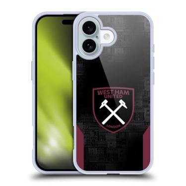 Imagem de Head Case Designs Capa de gel macio oficialmente licenciada pelo West Ham United FC Away 2024/25 Crest Kit compatível com Apple iPhone 16