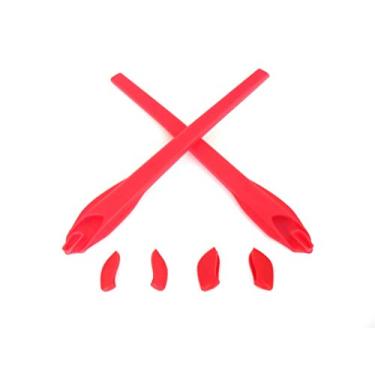 Imagem de GALAXYLENSE Kits de almofadas de nariz de substituição para óculos de sol Oakley Flak 2.0 ou Flak 2.0 XL, seleção múltipla (kits de borracha vermelha)