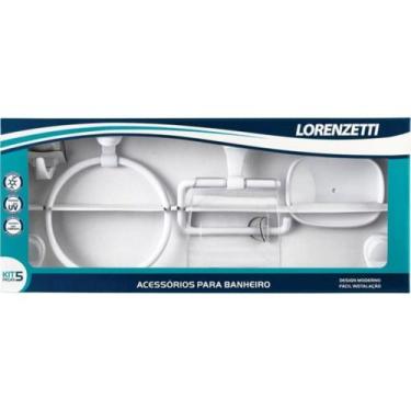 Imagem de Acessorio Wc Lorenzetti Fortti Branco Kit Com 5 Pecas, Branco