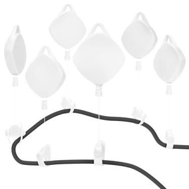 Imagem de Geekria VR Cable Management Compatible with Meta Quest 3S, 2, Pro, PSVR 2, HTC Vive, Vive Pro, HP Reverb G2 VR Accessories, Drill Free VR Pulley System (White, 6 Packs)
