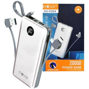 Imagem de Carregador Portátil Power Bank 20000mAh Universal Original Inova, Bran