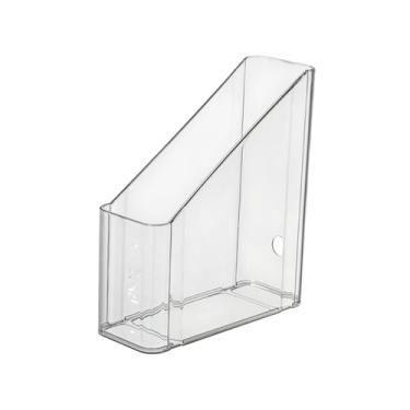 Imagem de YWJLQH Suporte de revista, organizador de livro de papelão, material de escritório, escaninho de livro, suporte de arquivo, organizador de mesa para, Claro