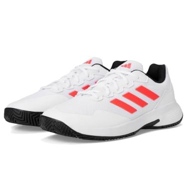 Imagem de adidas Gamecourt 2.0 Tênis masculino, Branco/vermelho lúcido, preto, 35