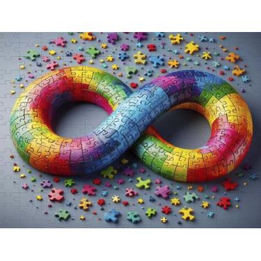 Imagem de Quebra-cabeça Infinito Color 88 peças em MDF para Autistas - Coleção T