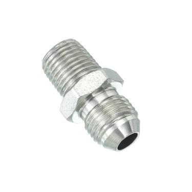 Imagem de PATIKIL Conector adaptador de tubo 9/40.6 cm macho 37 ° Flare JIC x 1/10.2 cm macho R encaixe de tubo restritor de alimentação de óleo conector hidráulico para sistema de tubulações de água a vapor de