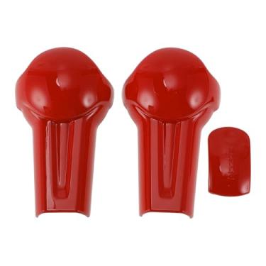 Imagem de TUCKBOLD Capa decoradora de botão de mudança de marchas para Ford para Mustang 2015-2023 console acabamento interior adesivo adesivo decoração vermelho 1 conjunto