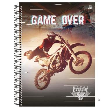 Imagem de Caderno De 10 Materias Capa Dura 160fls Motos Capas Sortidas - Sao Dom