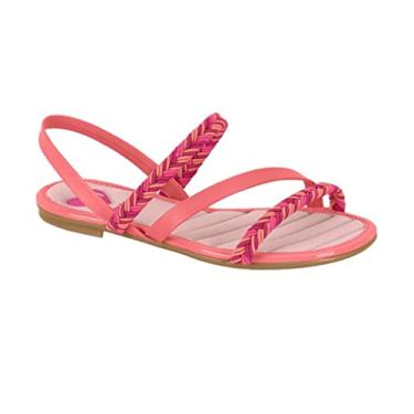 Imagem de Sandália Infantil Molekinha Tiras Trançadas Conforto - Rosa - 29