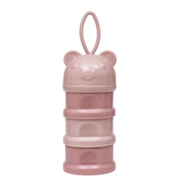 Imagem de Pote Dosador Para Leite Em Pó Empilhável Guarda Frutas Buba, Rosa