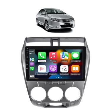Imagem de Kit Multimidia City Ar Analogico 2008 / 2014 Carplay AndroidAuto 9 Pol - Roadstar 908BR
