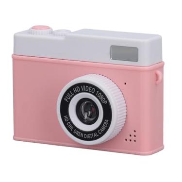 Imagem de Câmera Digital 1080p, Câmera Compacta Pequena Com Exibição Digital de 4x 3MP Zoom IPS Anti-arranhão de 2,0 Polegadas para Acampar (Rosa branco)