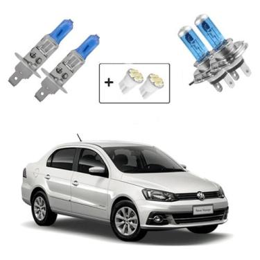 Imagem de Kit de Lâmpadas Halógena Super Branca H7 H1 Farol Alto e Baixo Voyage 