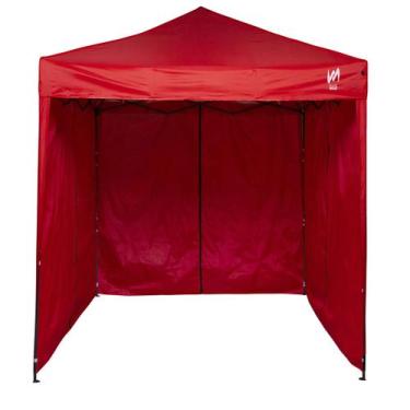 Imagem de Gazebo 2x2 PC Vermelho + 3 Paredes Poliéster Vermelha - TENDAS WILD