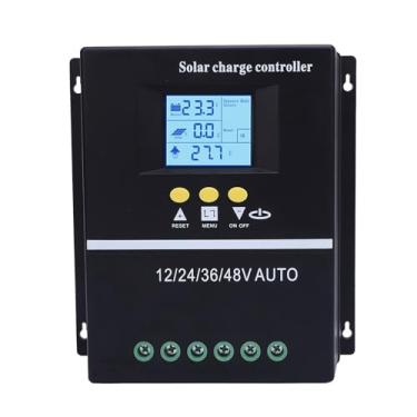 Imagem de Controlador de Carga Solar, Regulador de Painel Solar MPPT 60A 12V 24V 36V 48V Auto Máximo de 100V Entrada 2 Portas de Carregamento USB Regulador de Carga Solar para AGM,