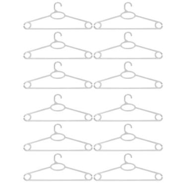 Imagem de Kit 12 Cabides de Roupa Vestidos Regatas Cristal Transparentes Adultos