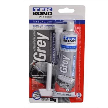 Imagem de Cola Silicone Junta Alta Temperatura Oximico Tekbond 85g, 85g, Grey