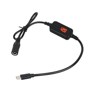 Imagem de CMENINCY Adaptador de bateria aquecida de 12 V, cabo carregador tipo C para CC de 5,5 mm, compatível com jaquetas aquecidas Milwaukee M12 Makita Snap-on Metabo Craftsman AEG 12V, preto, tamanho único