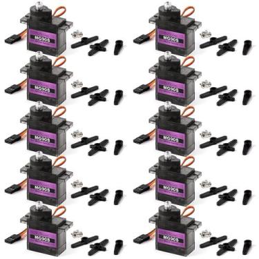 Imagem de Kit de microservomotor Miuzei MG90S 9G Metal Gear para carro RC