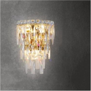 Imagem de Arandela, Luminária de Parede LED Cristal Compatível com Sala de Estar Quarto Cabeceira TV Parede Corredor Villa Moderno Luxo Estilo Ouro Luz Decorativa, Lustres, Ouro-28cm