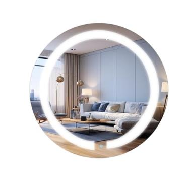 Imagem de Espelho Redondo 40cm Maquiagem Iluminado 3 Leds Touch Screen