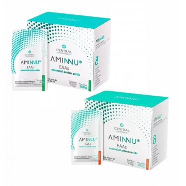 Imagem de Kit Aminnu Eaas 10g Tangerina + Limão- Central Nutrition