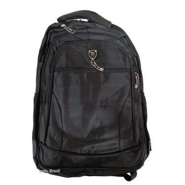 Imagem de Mochila masculina Alça reforçada impermeável 40cm - 9005, Preto